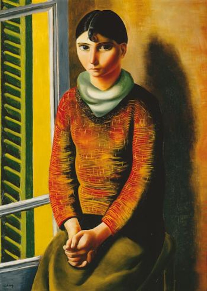 Devant la fenêtre by Moïse Kisling