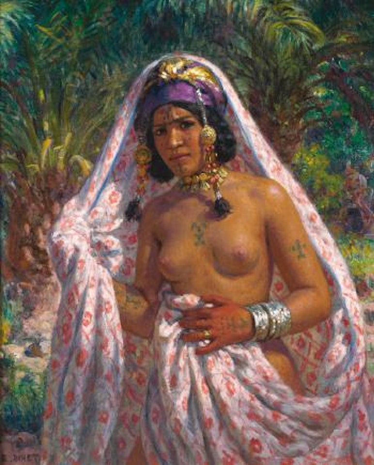 Baigneuse dans la palmeraie by Etienne Alphonse Dinet