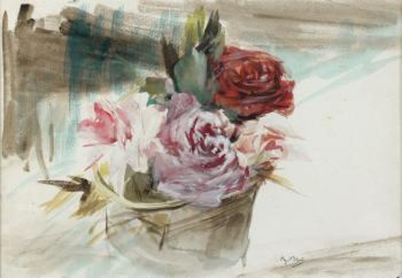 Bouquet de roses by Giovanni Boldini