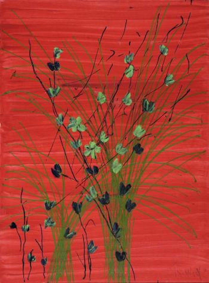 Flowers on red background by Thanos Tsingos