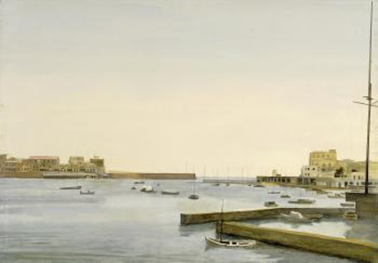 View of Pasalimani, Piraeus by Yannis Tsarouchis