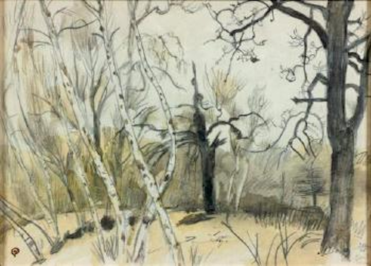 Sous-bois by Mstislav Valerianovich Dobuzhinsky