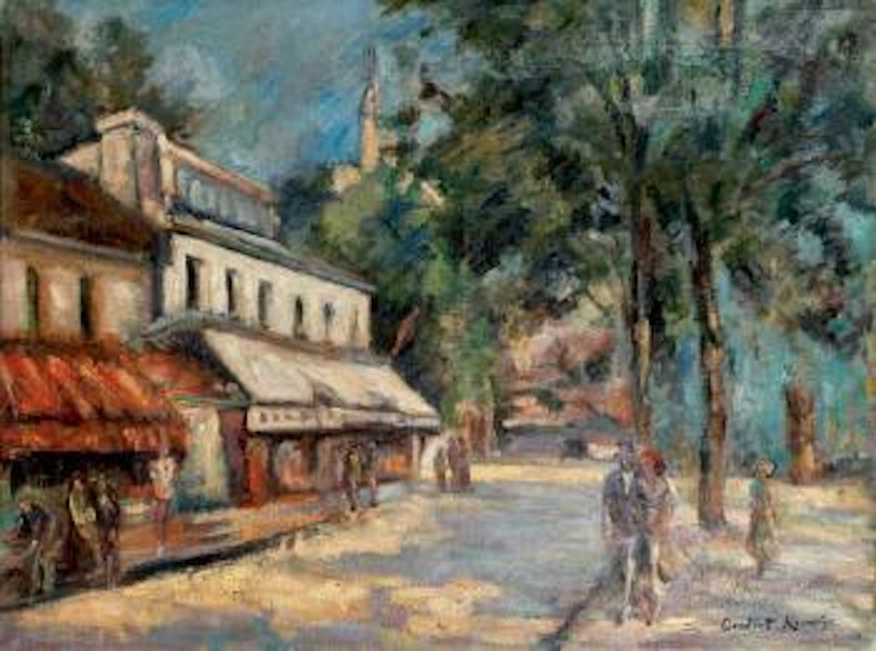 En promenade à Nice by Konstantin Alekseevich Korovin