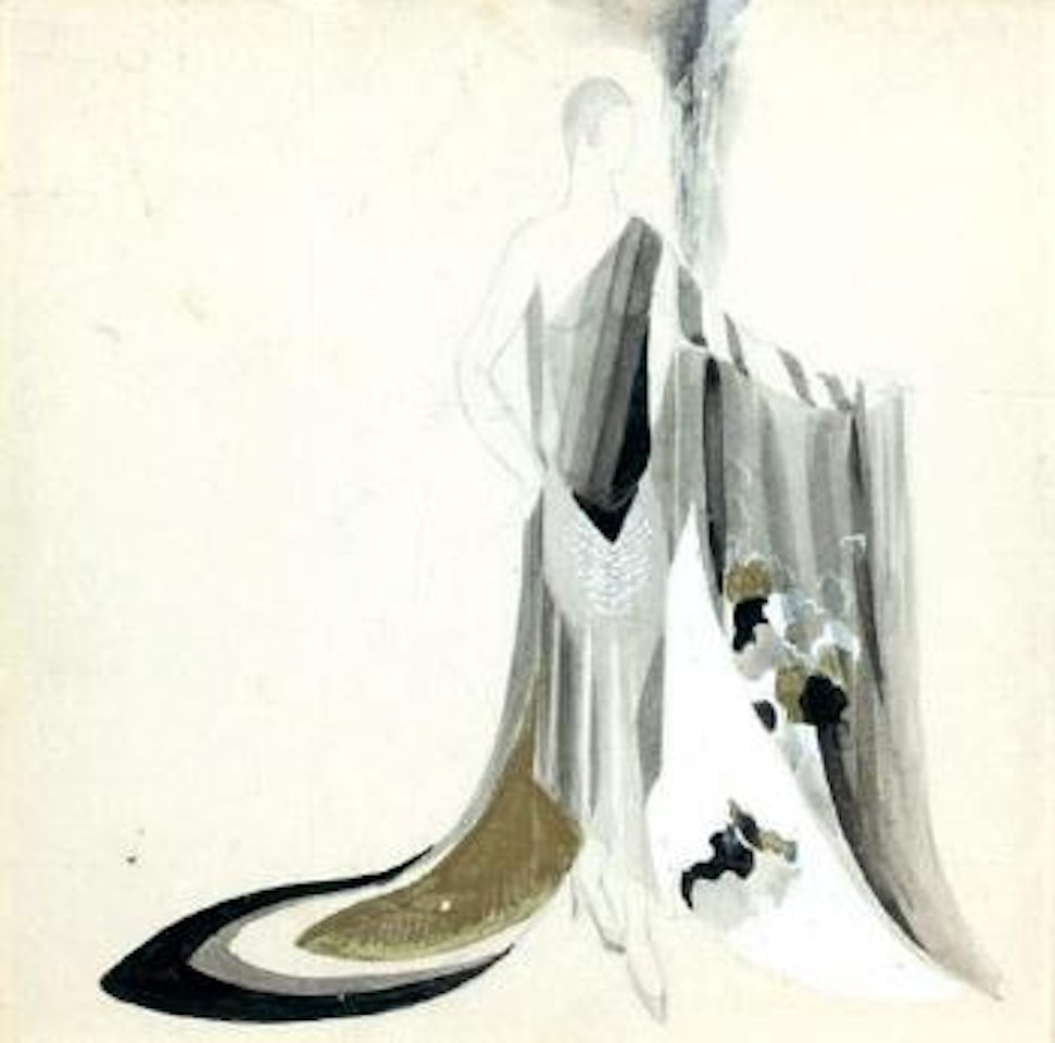 Projet de costume féminin pour le film Fécondité par Nicolas Ervinoff by Alexandra Exter