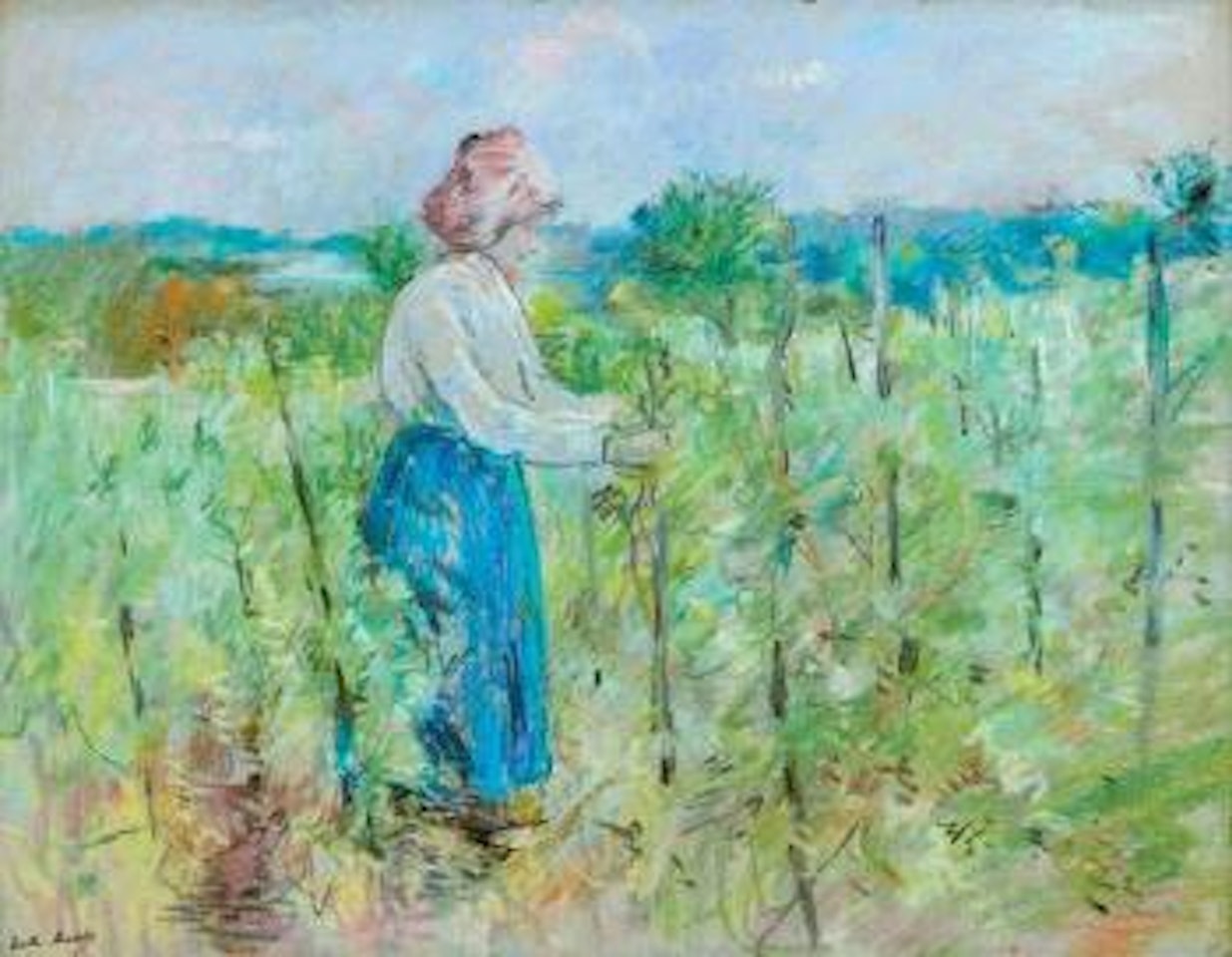 Dans les vignes by Berthe Morisot