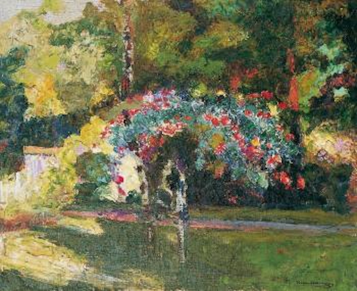 Le jardin fleuri by Victor Charreton