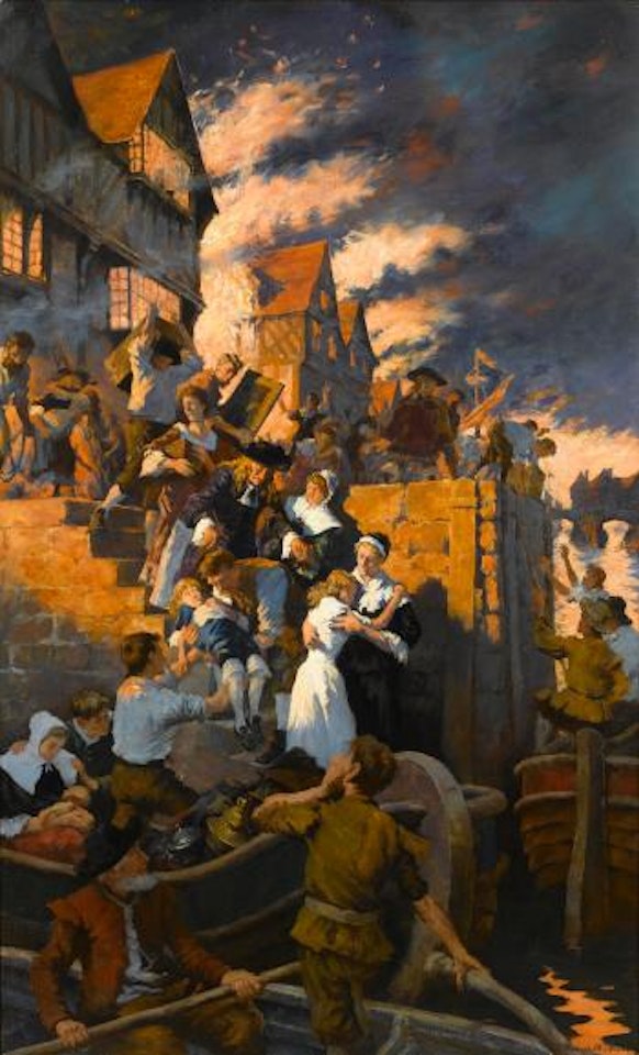Study for 'The Fire London' by Stanhope Alexander Forbes