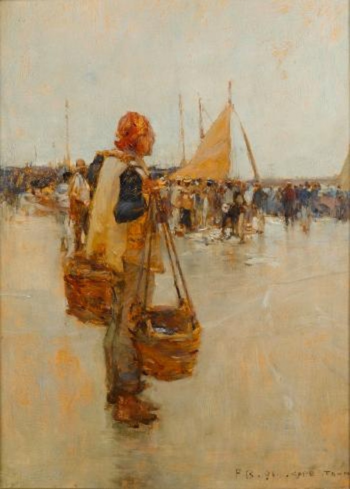 The fish market, Cape Town by Sir Frank Brangwyn