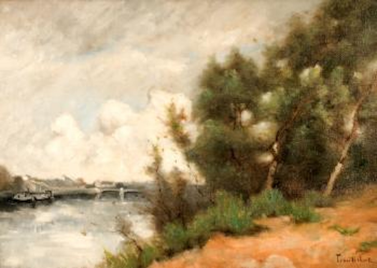 Au bord de l'eau by Paul Désiré Trouillebert
