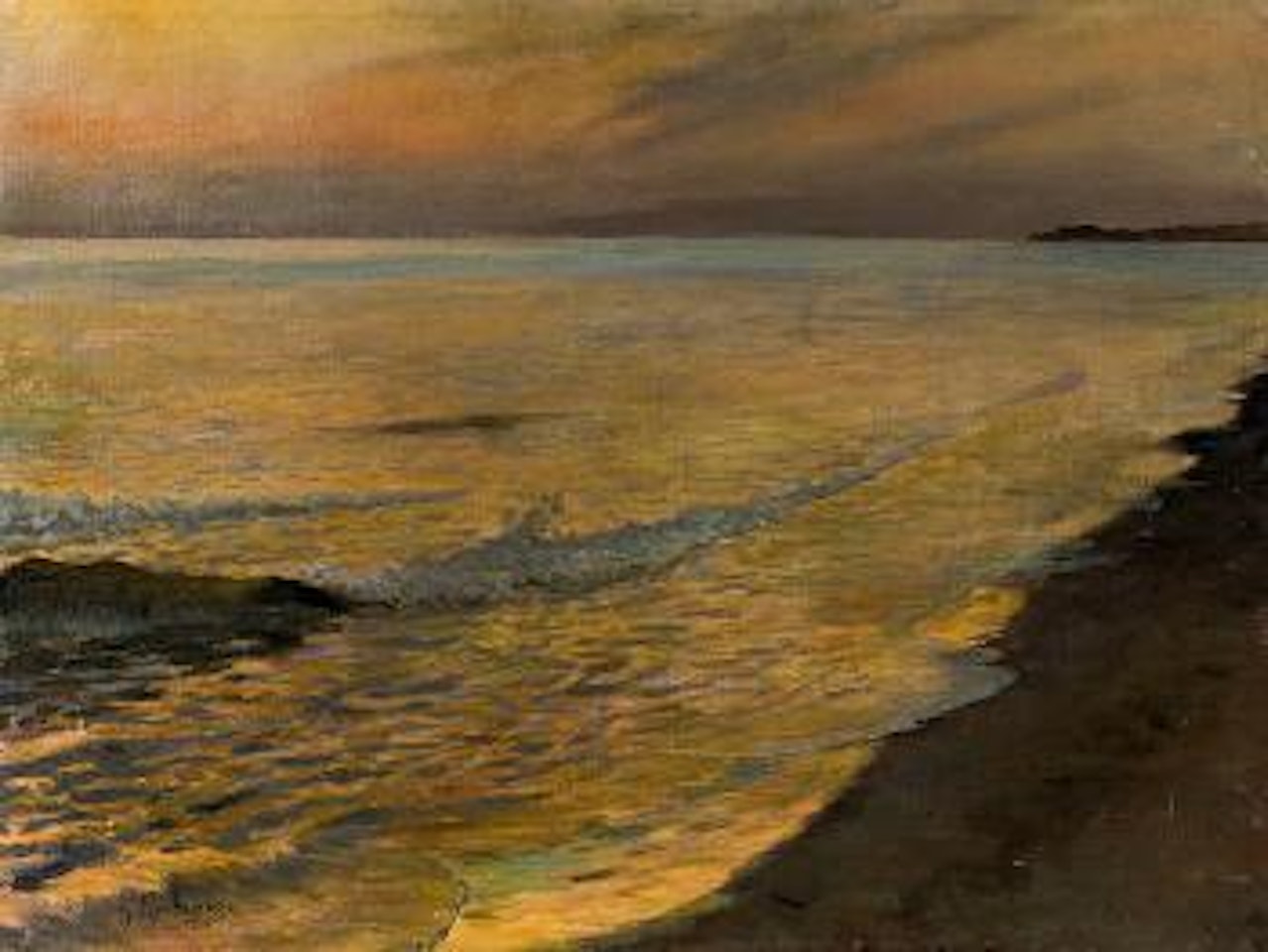 Coucher de soleil en bord de mer by Georges Antoine Rochegrosse