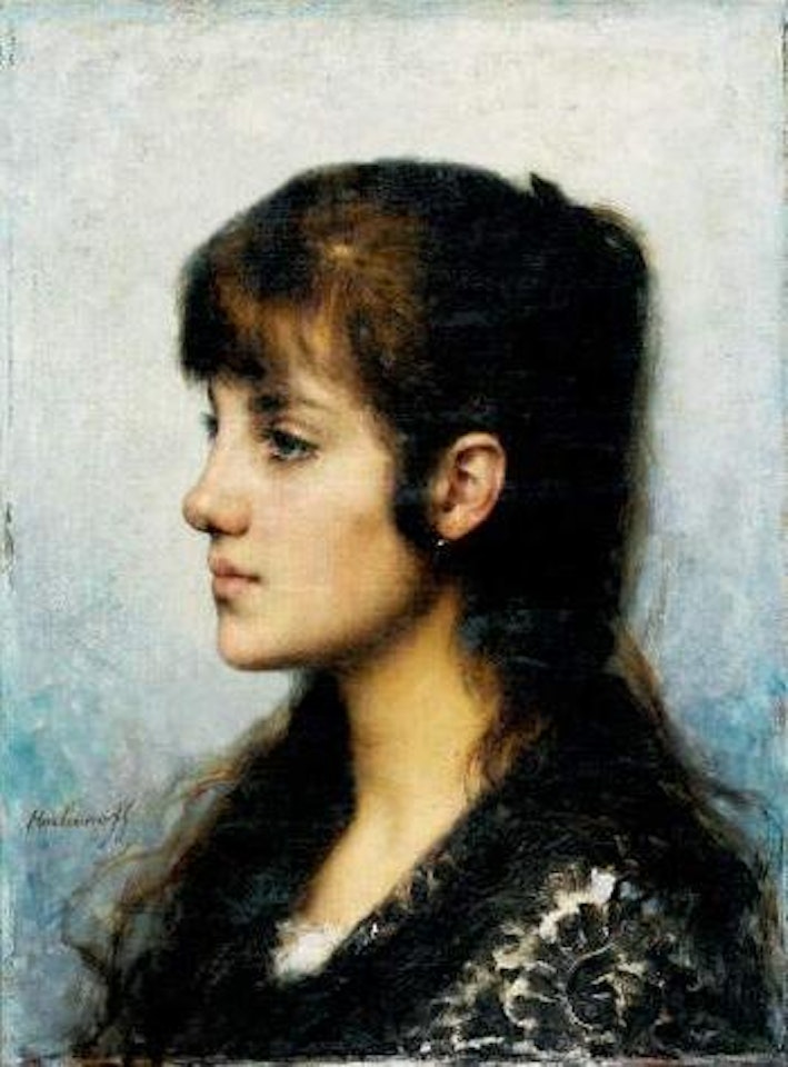 Portrait de jeune fille by Alexei Harlamoff