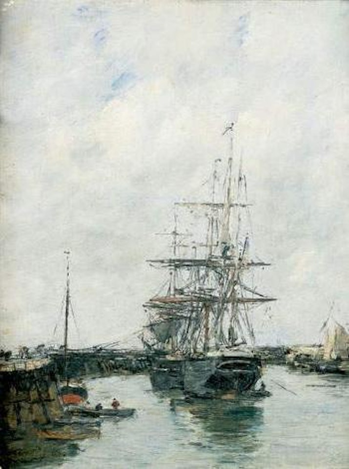 Trouville, les jetées marée haute by Eugène Boudin