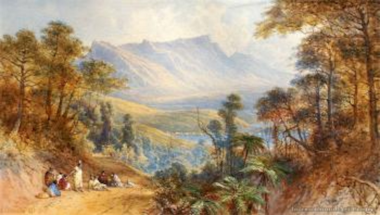 Maori Gathering, Banks Peninsula by Nicholas Chevalier