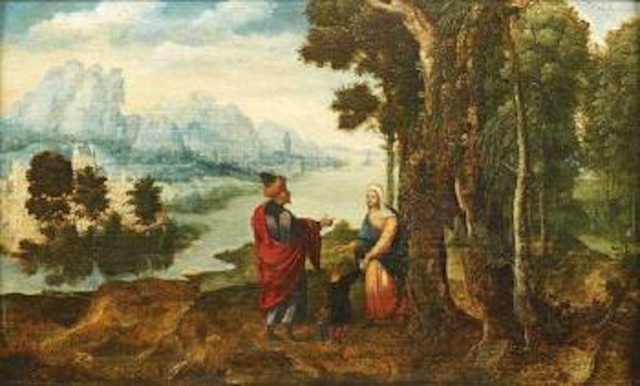 La repudiation d'Agar by Herri met de Bles