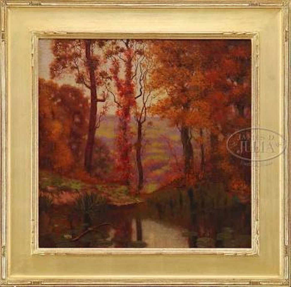 Hilltop lily pond by Louis Aston Knight