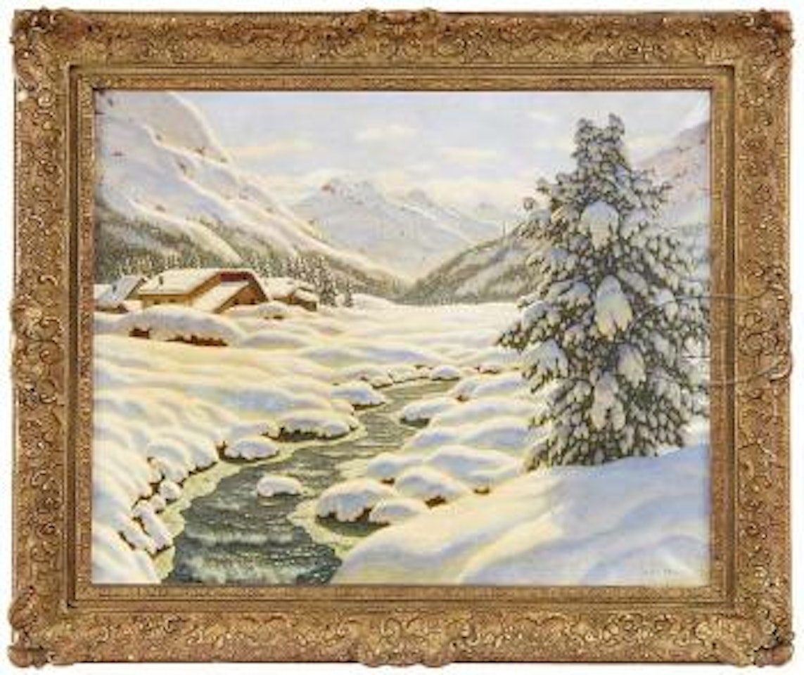 Winter scene in the Alps Mountains, March 1935 by Ivan Fedorovich Choultse