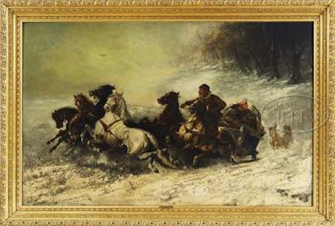 The startled team by Adolf Schreyer