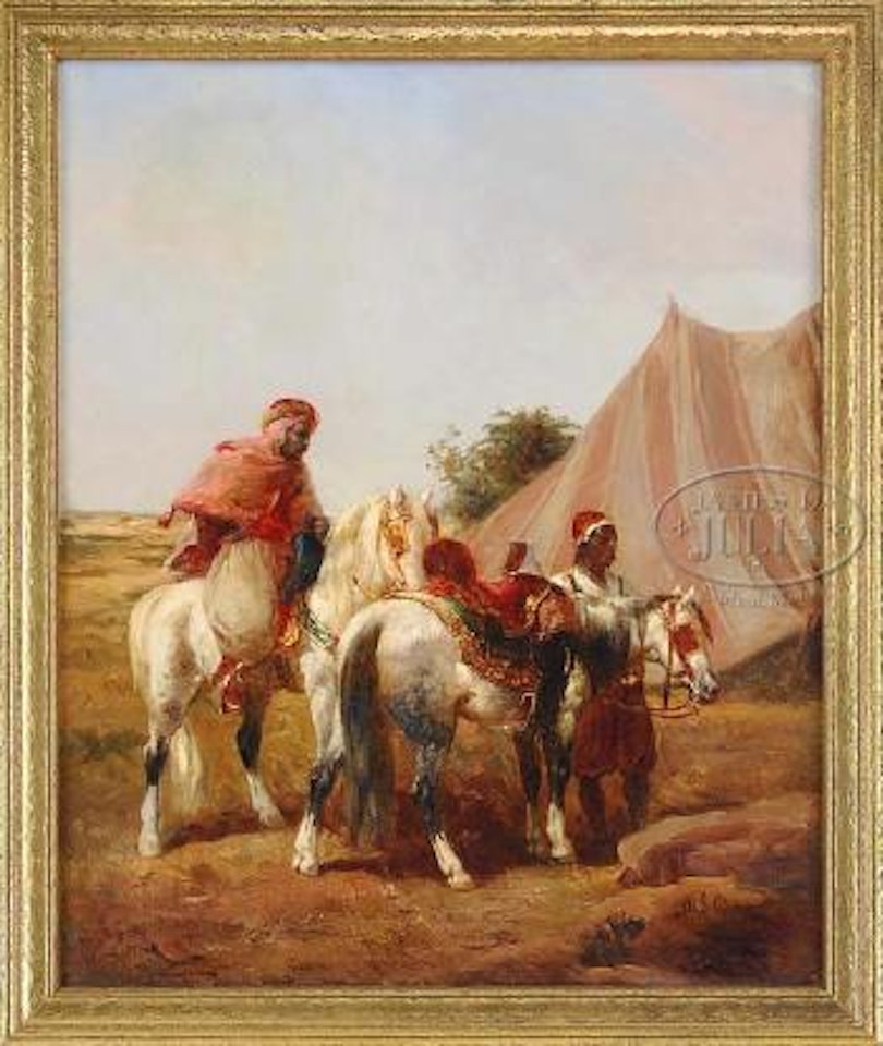 Arab encampment by Adolf Schreyer