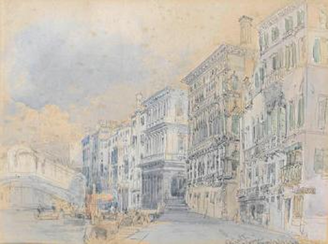 The Rialto Bridge, Venice by William Callow