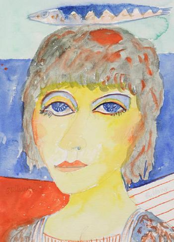 Woman and fish by John Bellany