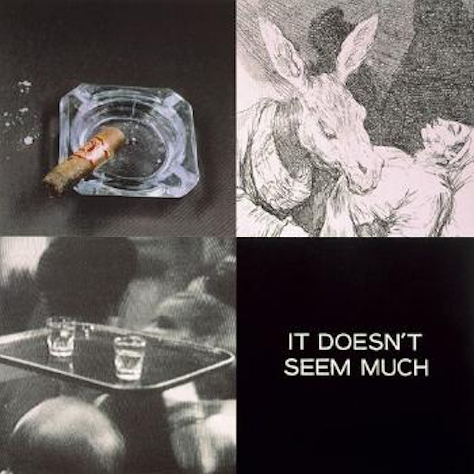 Tetrad Series: It Doesn't Seem Much by John Baldessari