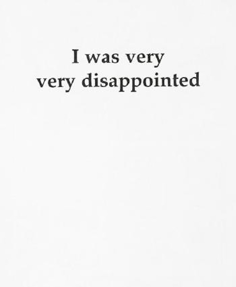 Untitled (Disappointed) by Adam McEwen