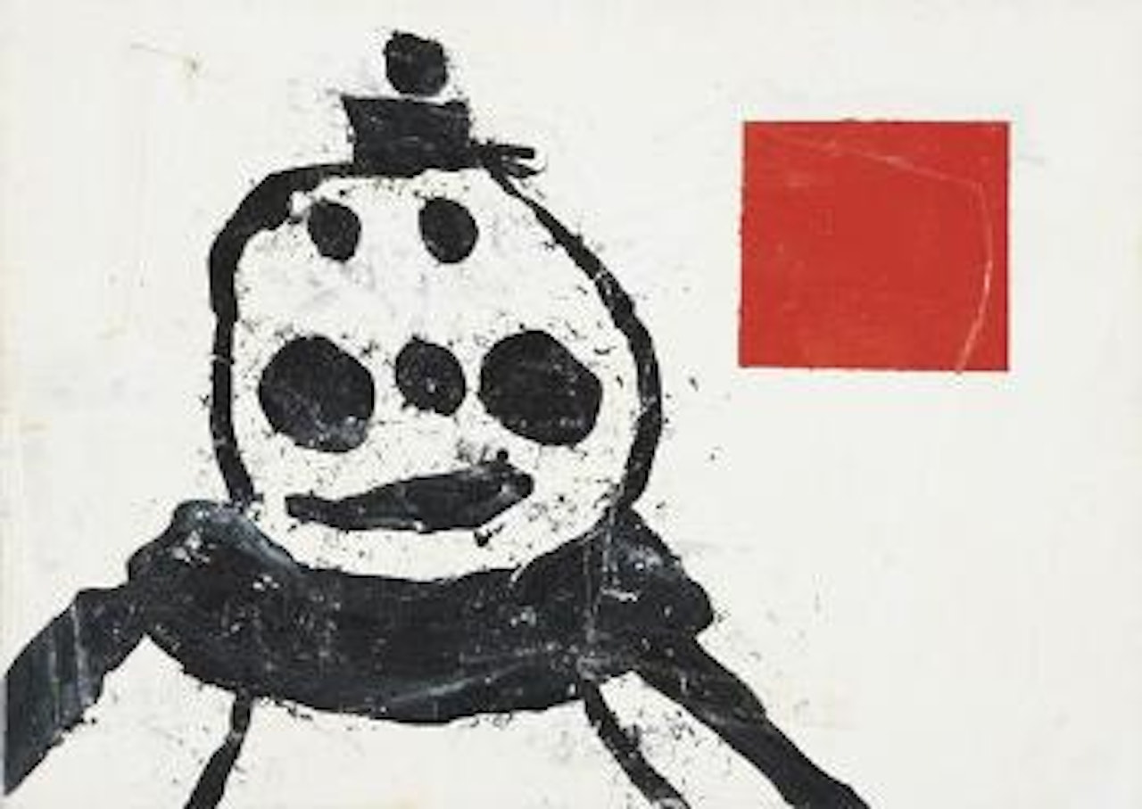 Abstract Painting with Clown by Donald Baechler