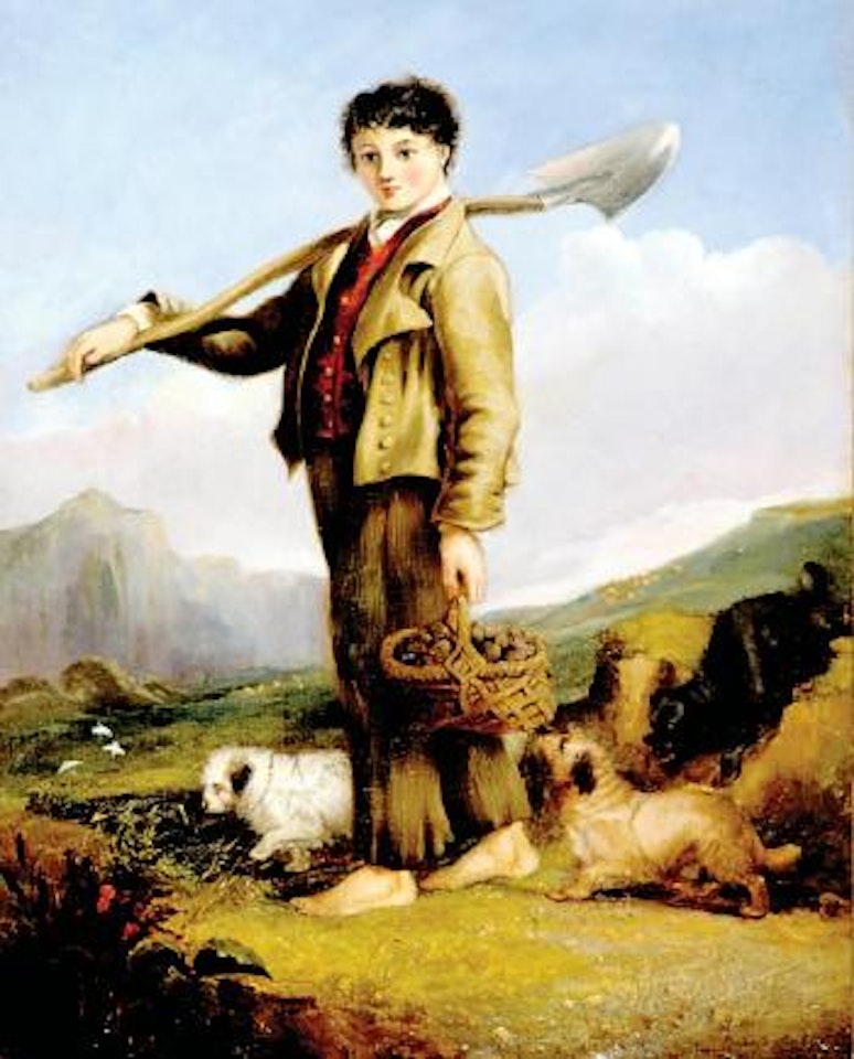 Young master with truffle dogs by Richard Ansdell