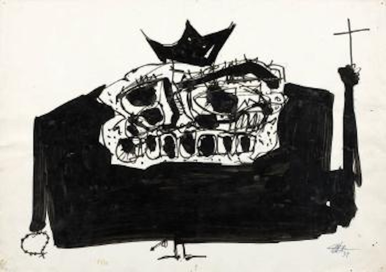 Caricature de religieux by Antonio Saura
