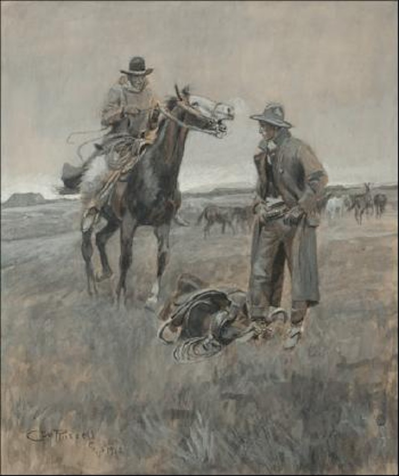 Hell-o Ford, where the blazes did you drop down from? A welcoming voice yelled by Charles M Russell