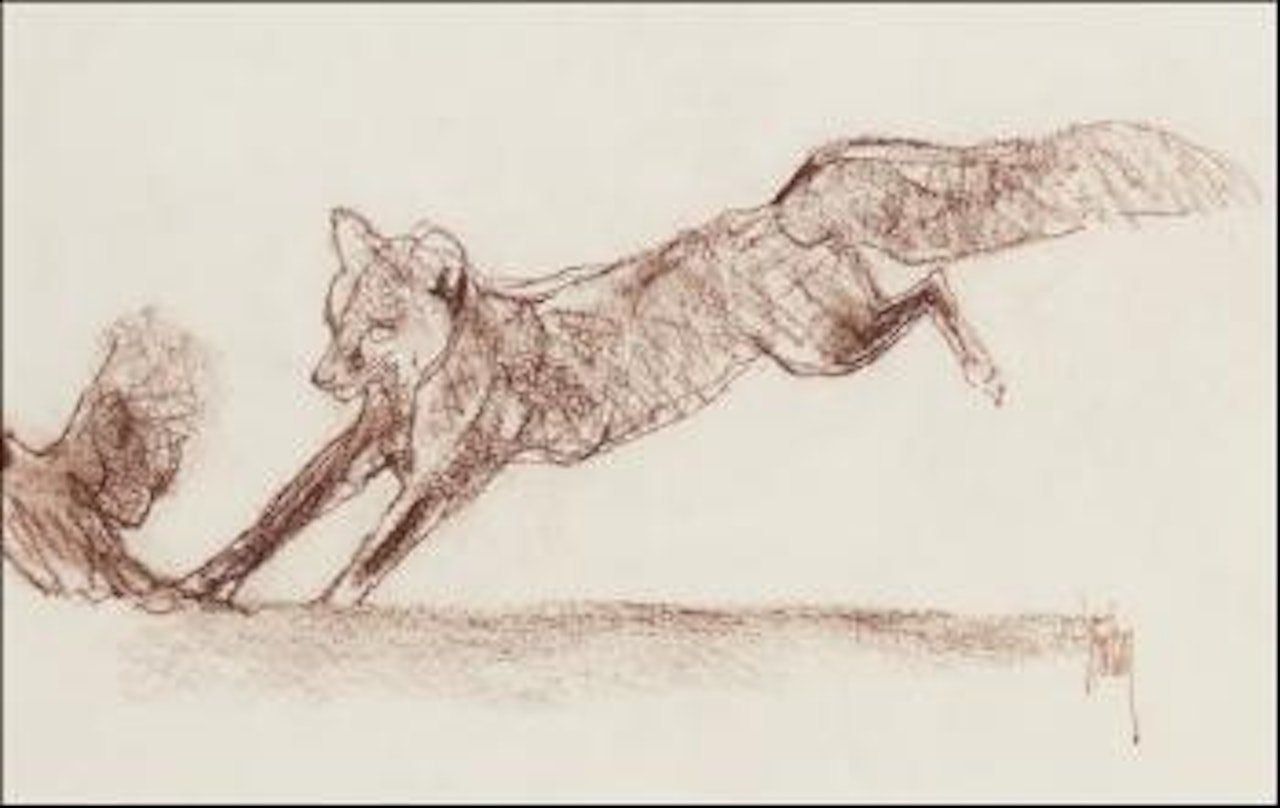 Fox and grouse by Bob Kuhn