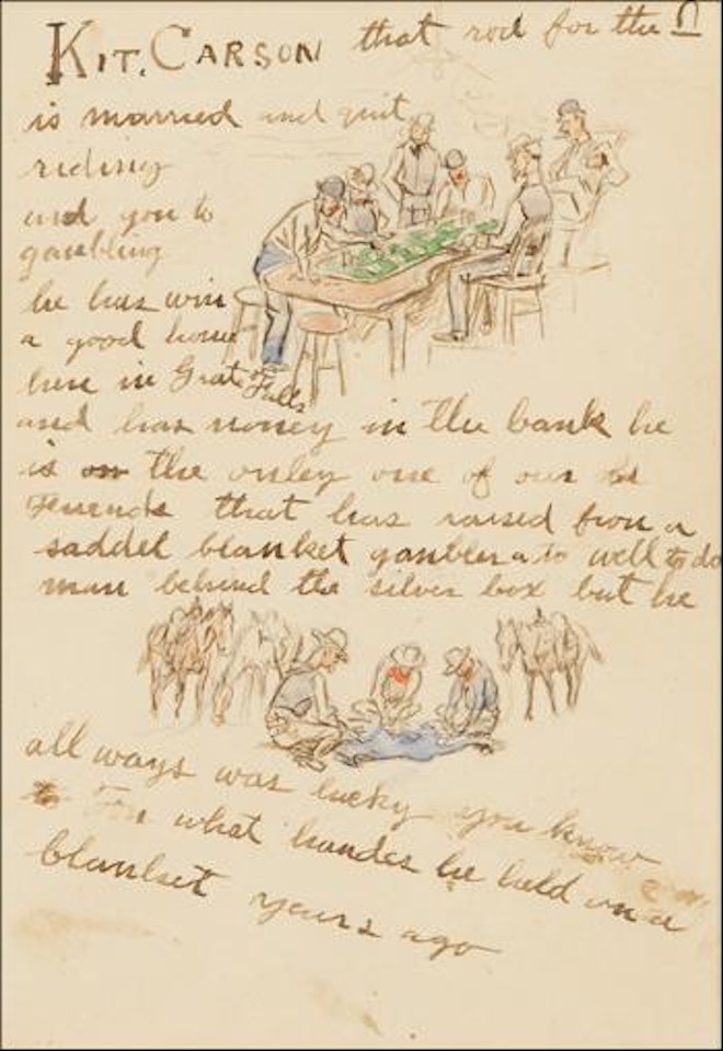 Kit Carson letter by Charles M Russell
