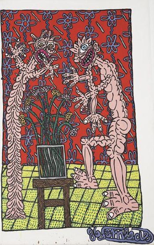 Couple D'eunuques Admirant Les Fleurs (Couple Admiring the Flowers) by Robert Combas