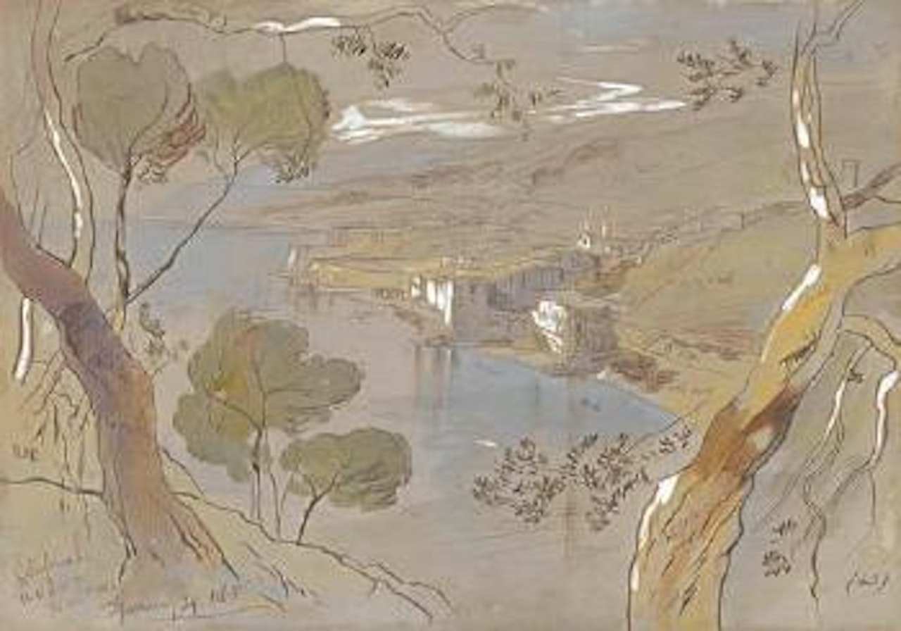 Villefranche from Cap Ferrat by Edward Lear