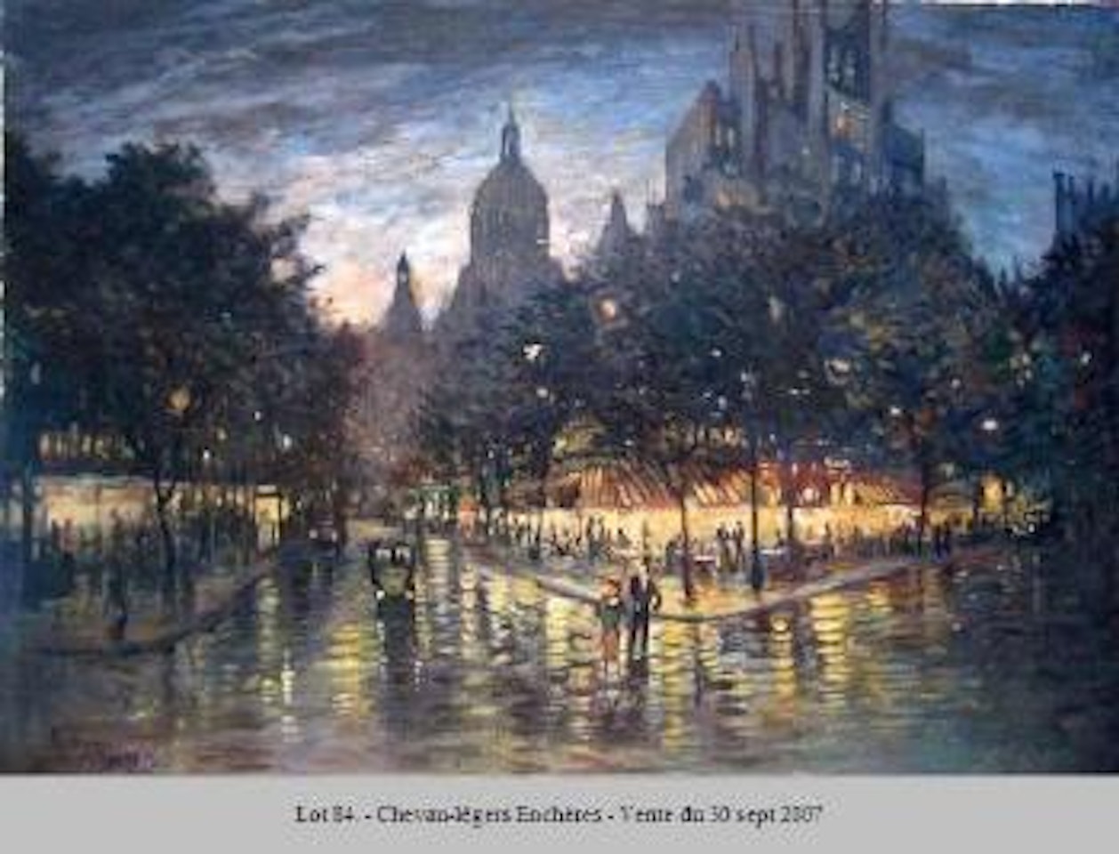 Paris la nuit by Konstantin Alekseevich Korovin