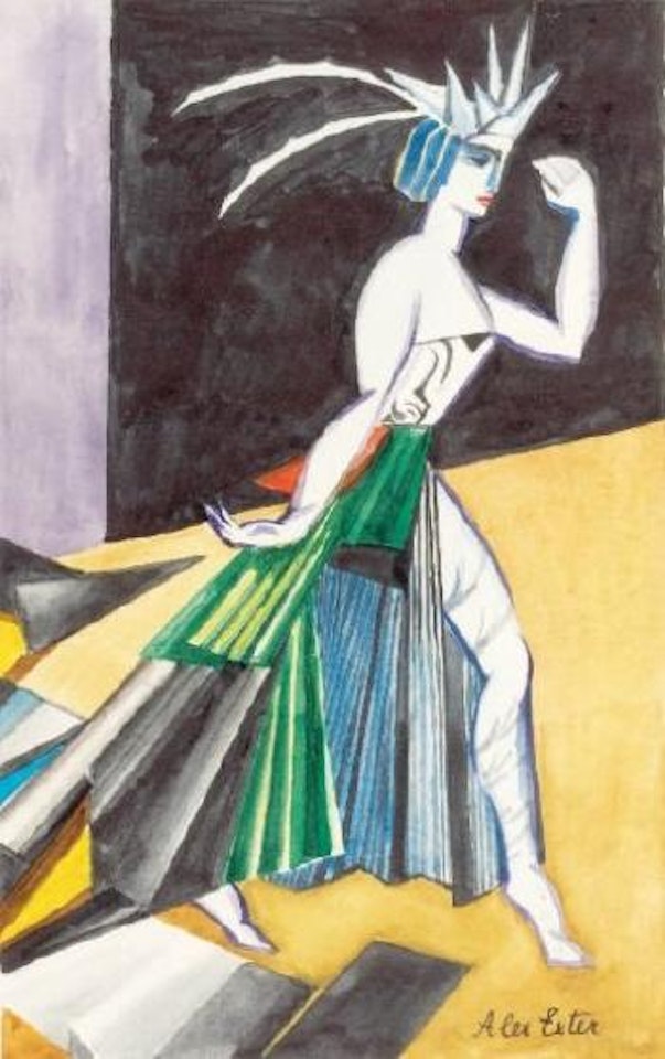 Projet de costume pour Salomé d'Oscar Wilde au théâtre Kamerny de Tairov à Moscou by Alexandra Exter