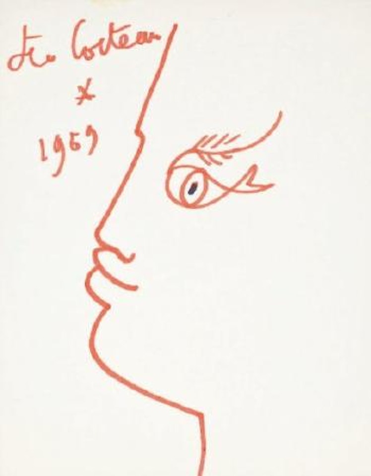 Profil à l'oeil poisson by Jean Cocteau