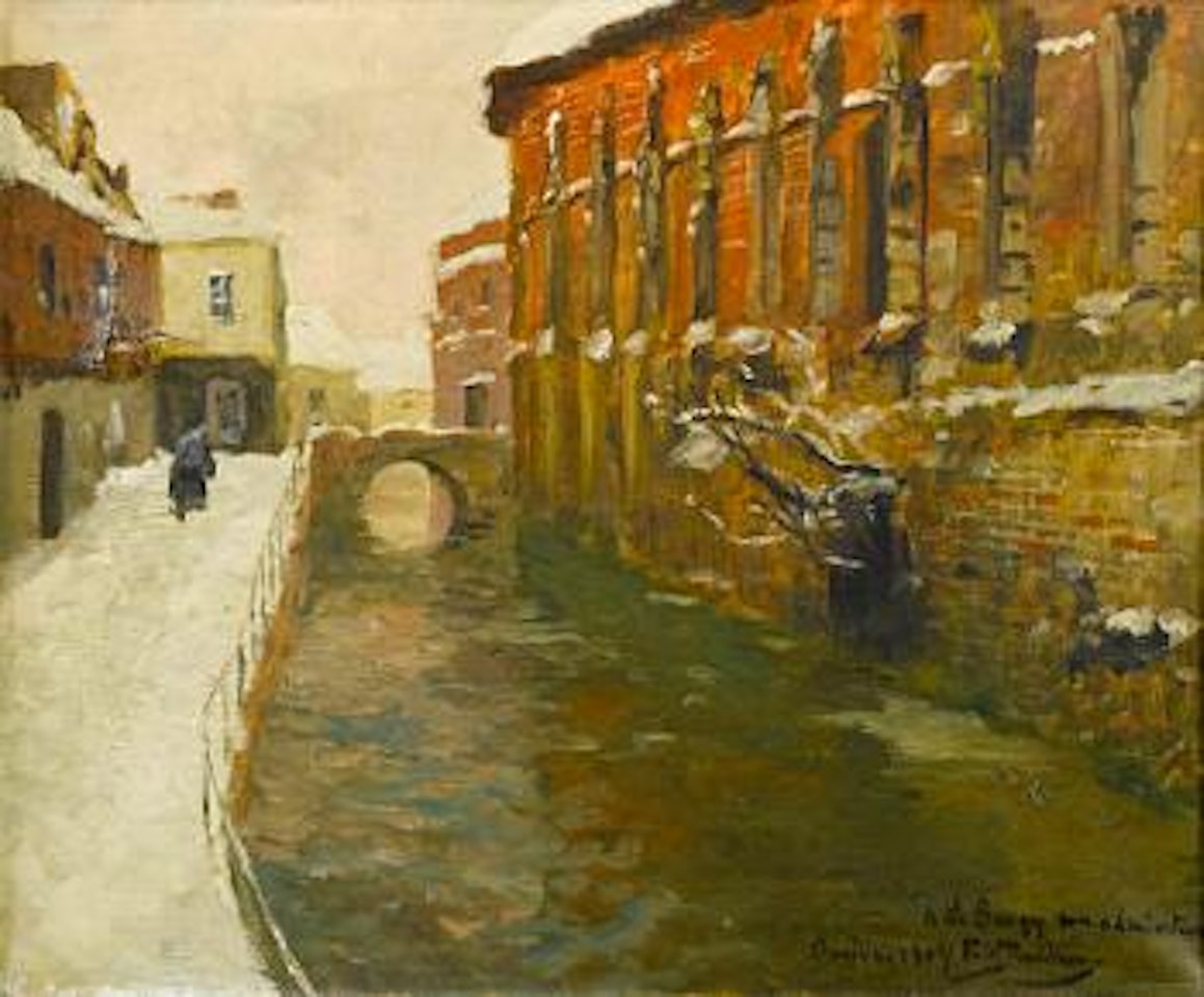 Winter in Amiens by Fritz Thaulow