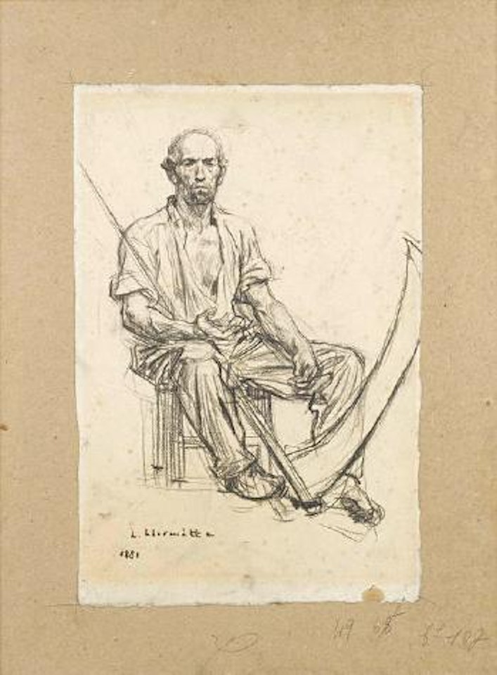 Etude pour 'La paye des moissonneurs' by Léon Augustin Lhermitte