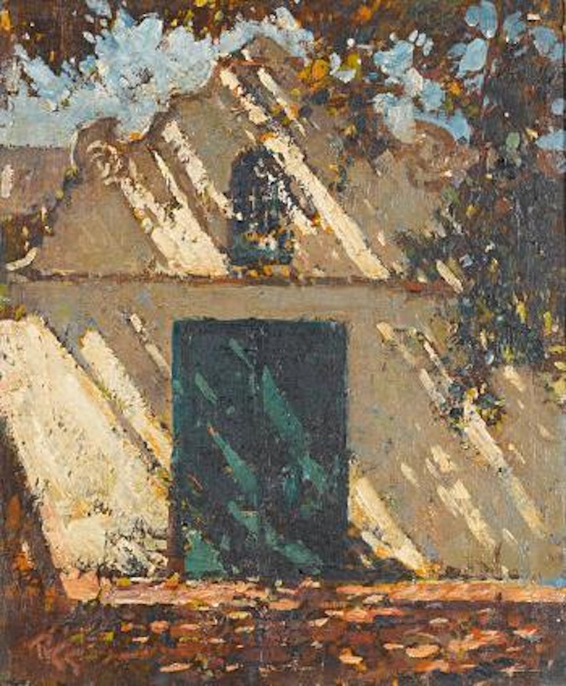 A sun-dappled Cape Dutch gable by Robert Gwelo Goodman