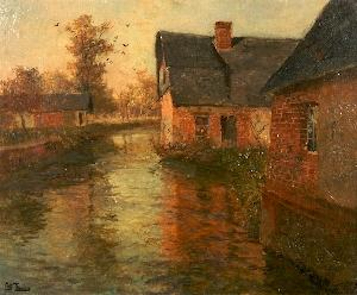 Banks of a river by Fritz Thaulow