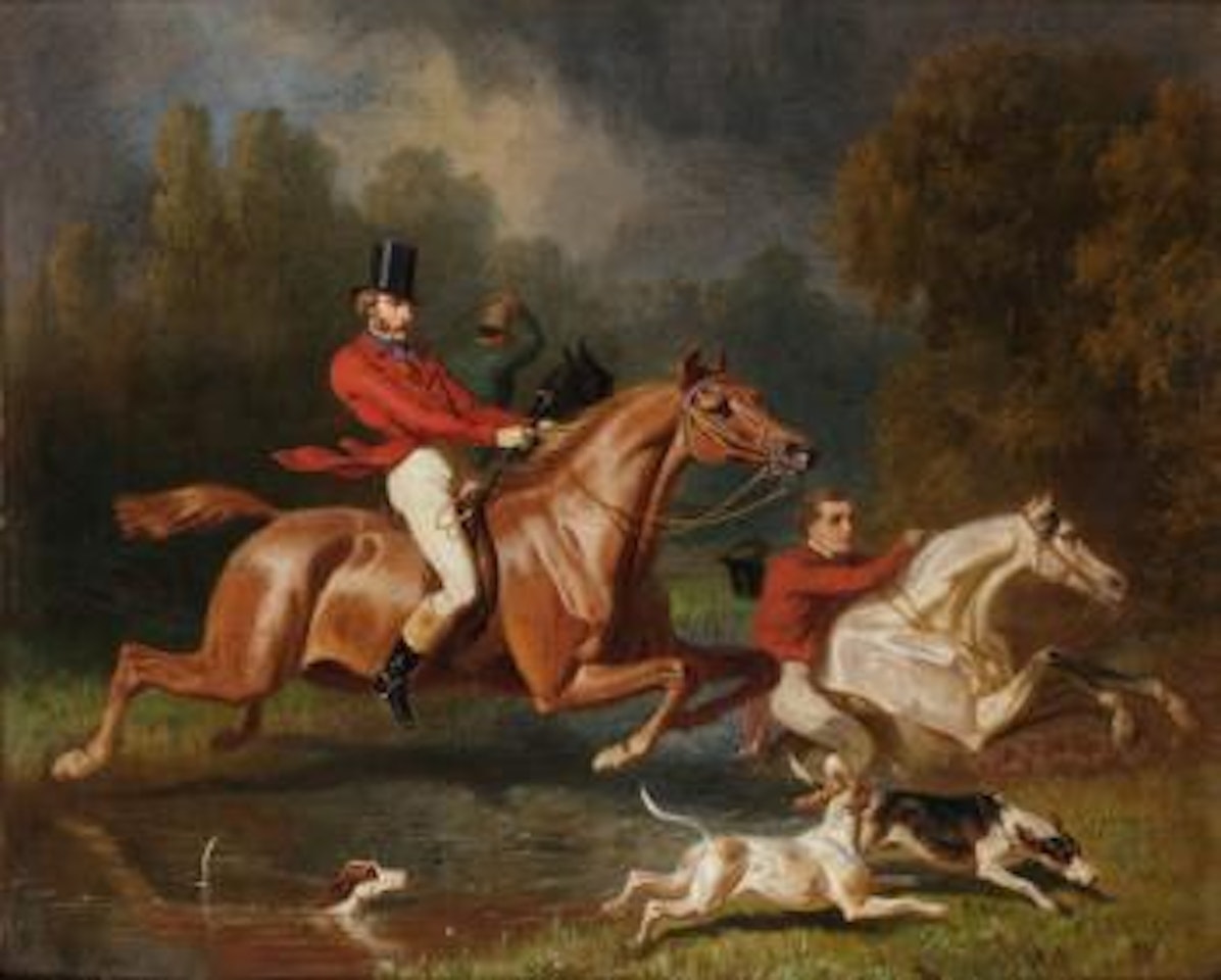 La chasses a courre by Alfred de Dreux