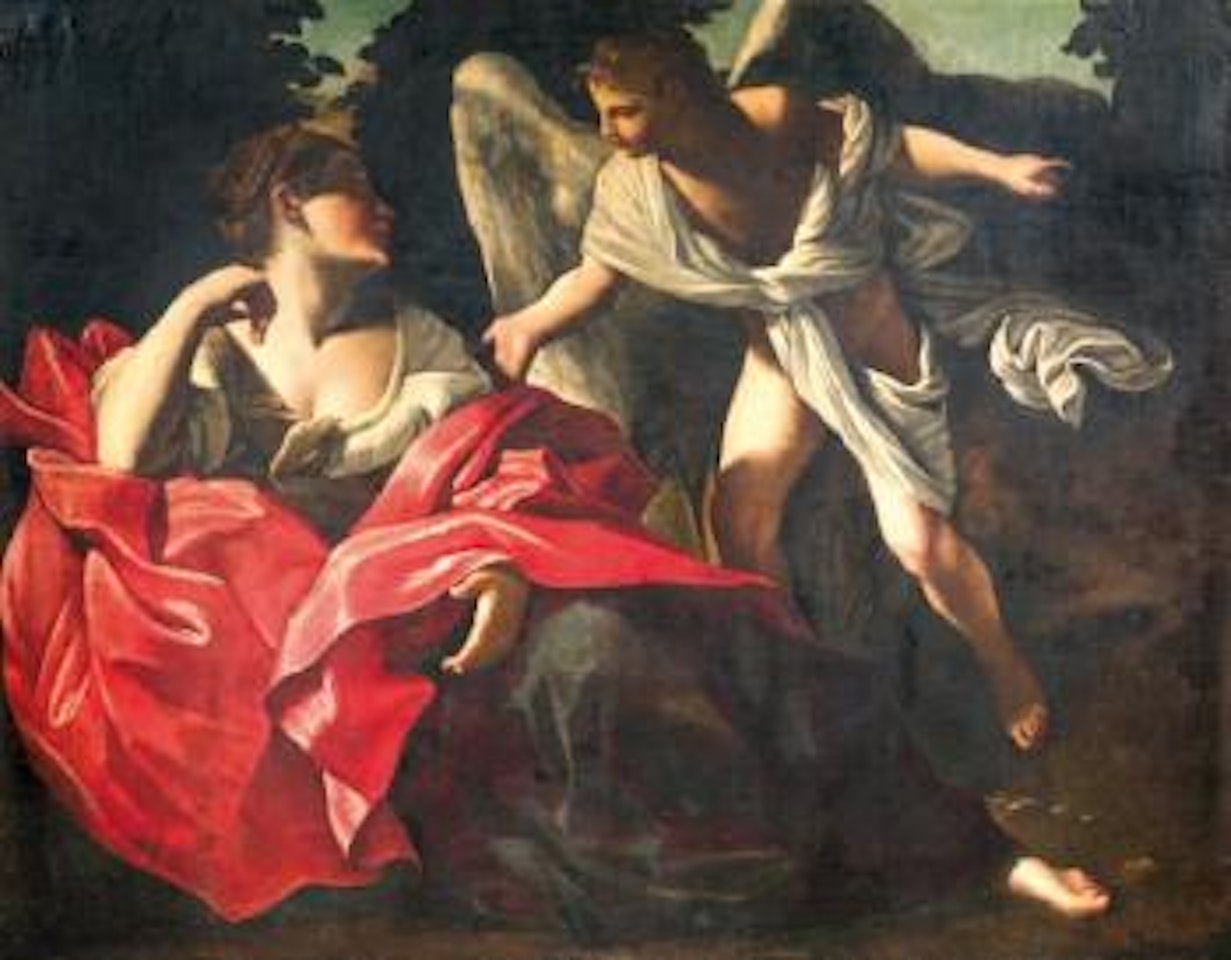Agar et l'Ange by Giovanni Lanfranco by Roman School