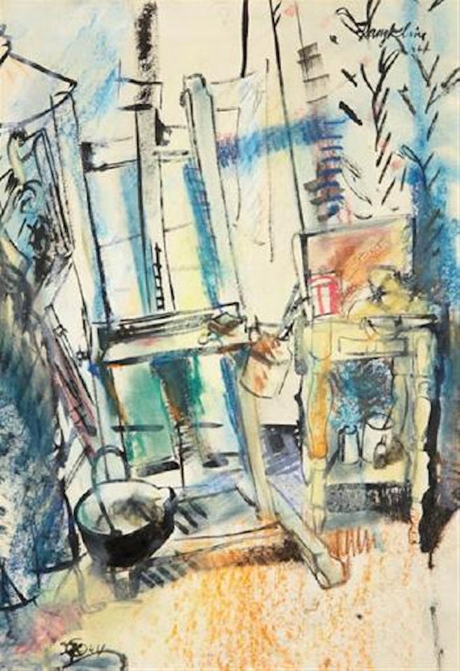 Aritst's studio with easel by Franz Kline