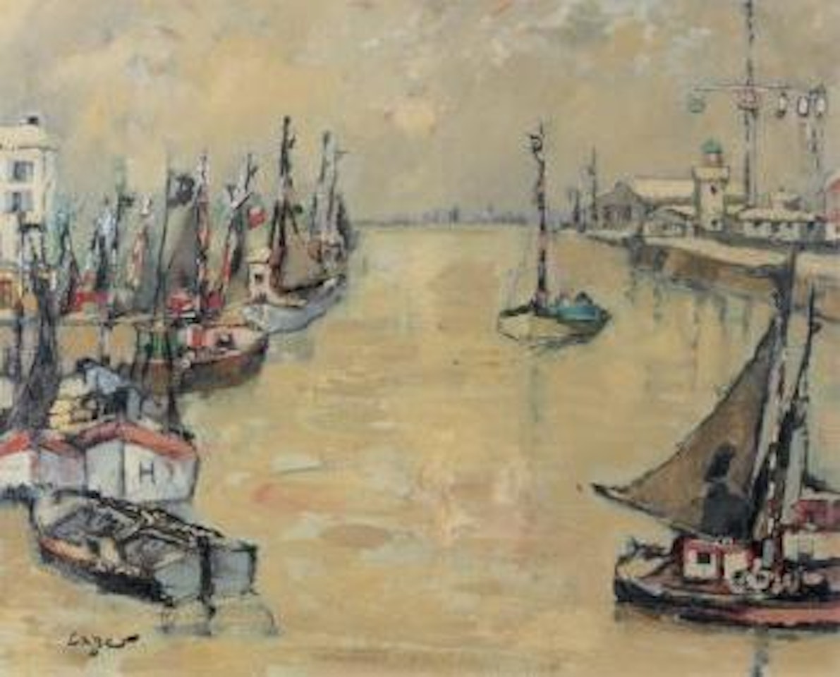 Bateaux de peche dans un port by Celso Lagar