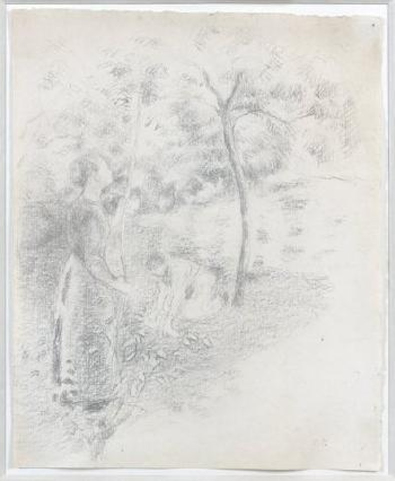 Les glaneuses de pommes by Camille Pissarro