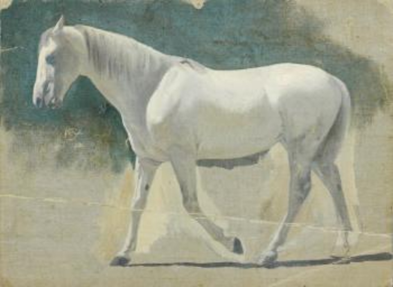 Cheval blanc by Jean Léon Gérome