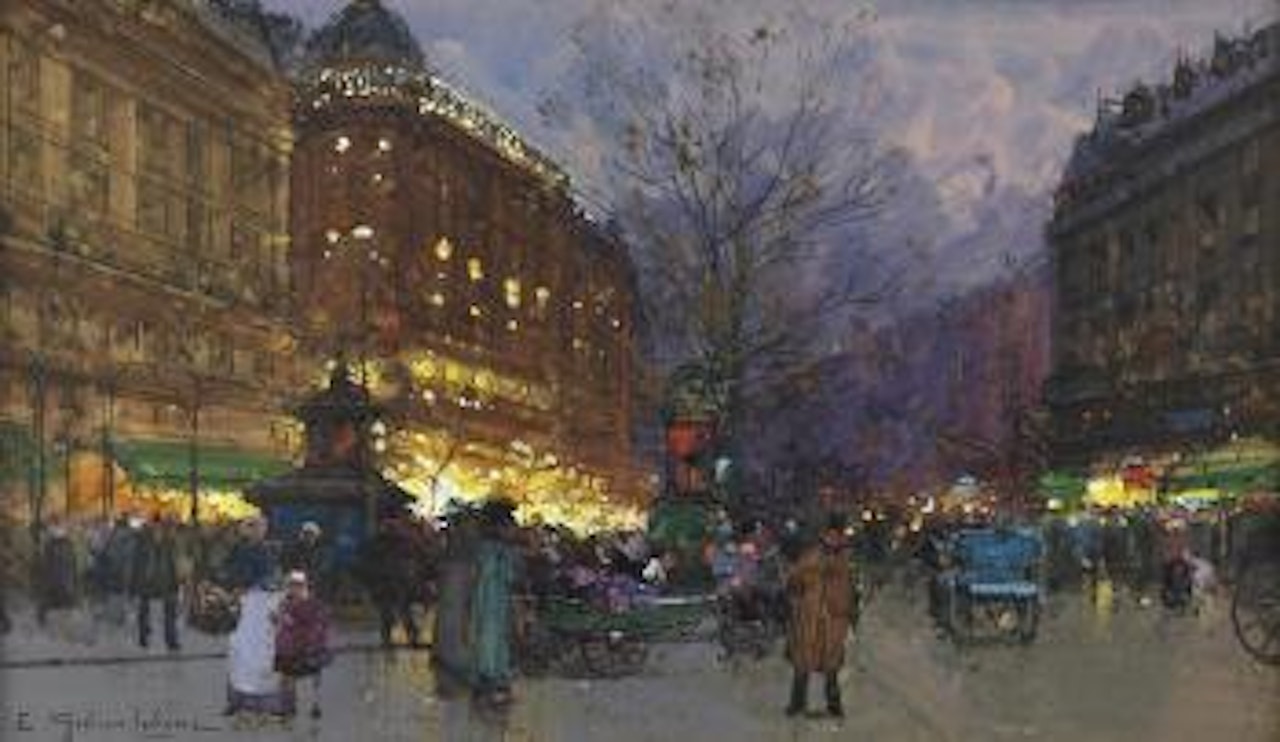 Les grands magasins by Eugene Galien-Laloue