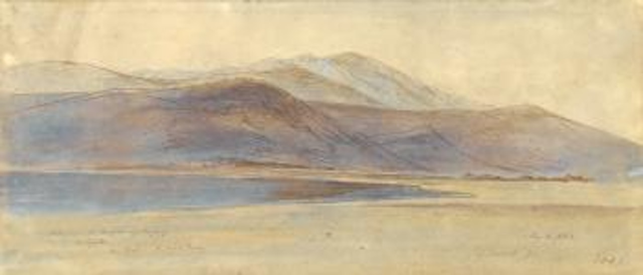 The coast at Argostoli, Cephalonia, Greece by Edward Lear