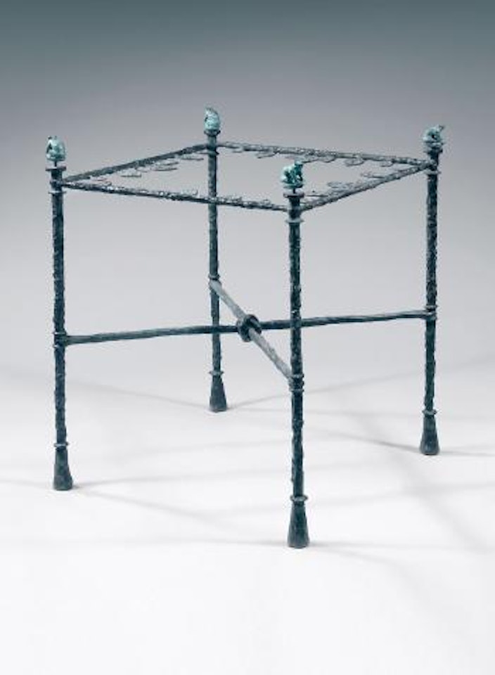 Table feuilles, modèle aux grenouilles by Diego Giacometti